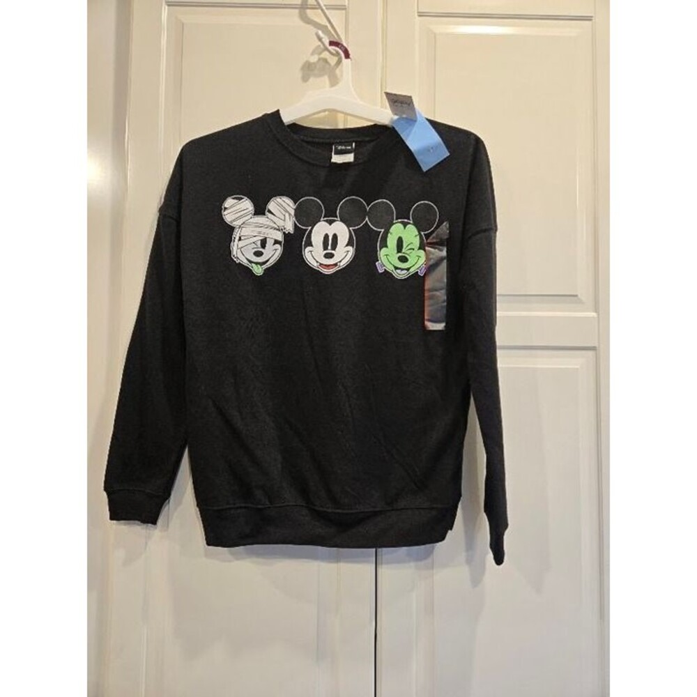 Disney Mickey Mouse Halloween Graphic Sweatshirt - Womens XS- NEW
